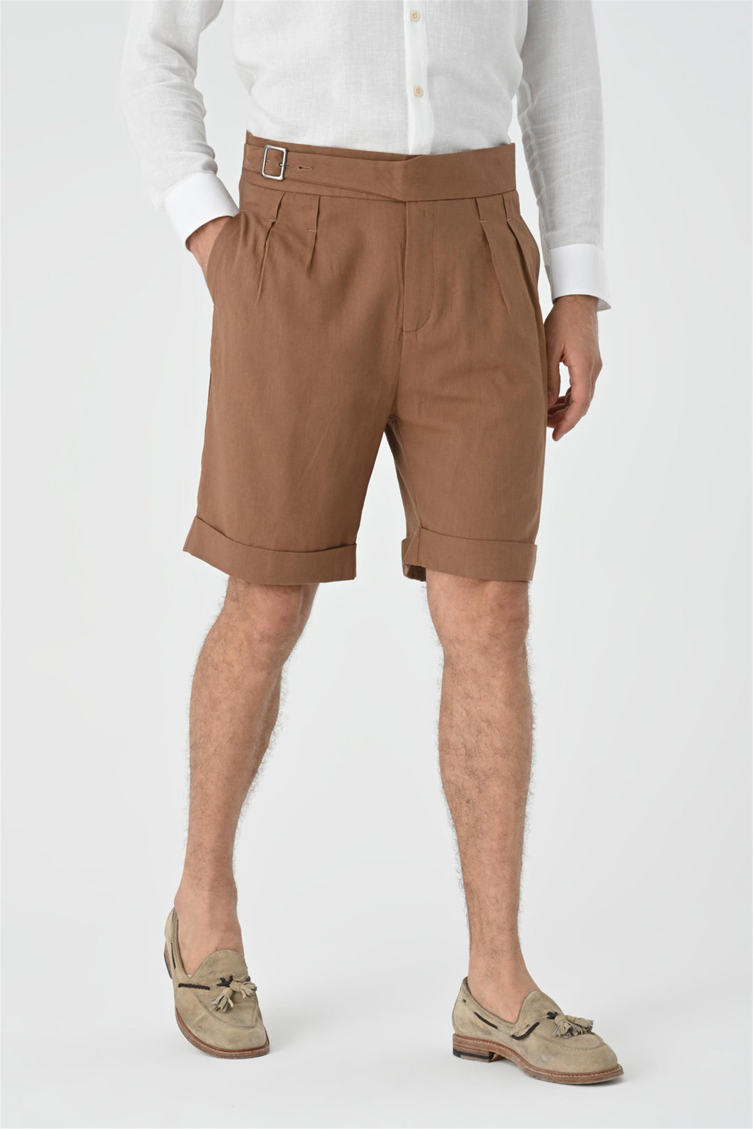 ANT Buckle Detailed Pleated Men's Shorts - Hilo