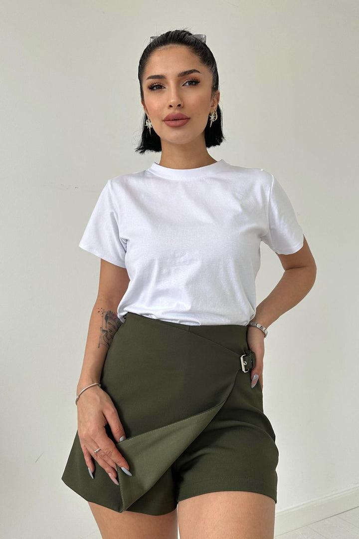 ELS Skirt with Buckled Shorts - Khaki - Lawton
