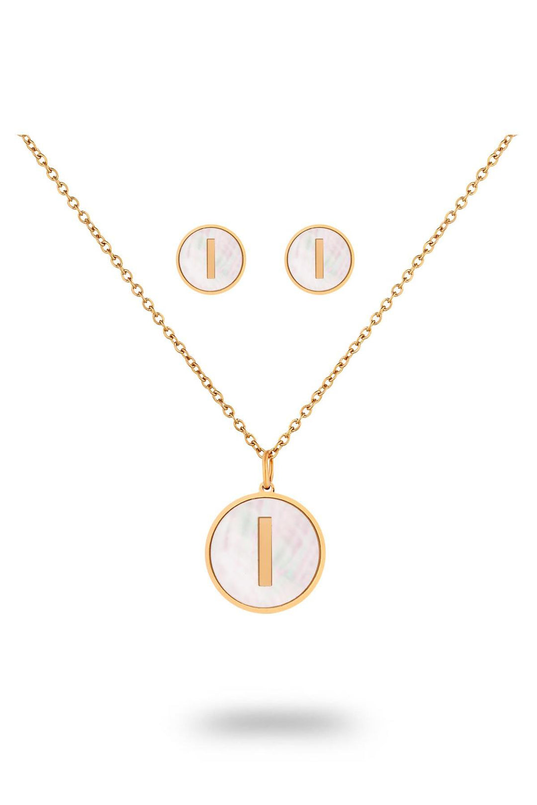NVM TOPSHOP Time Women's Steel Necklace Earring Set TSJ4005151-IG - Queens