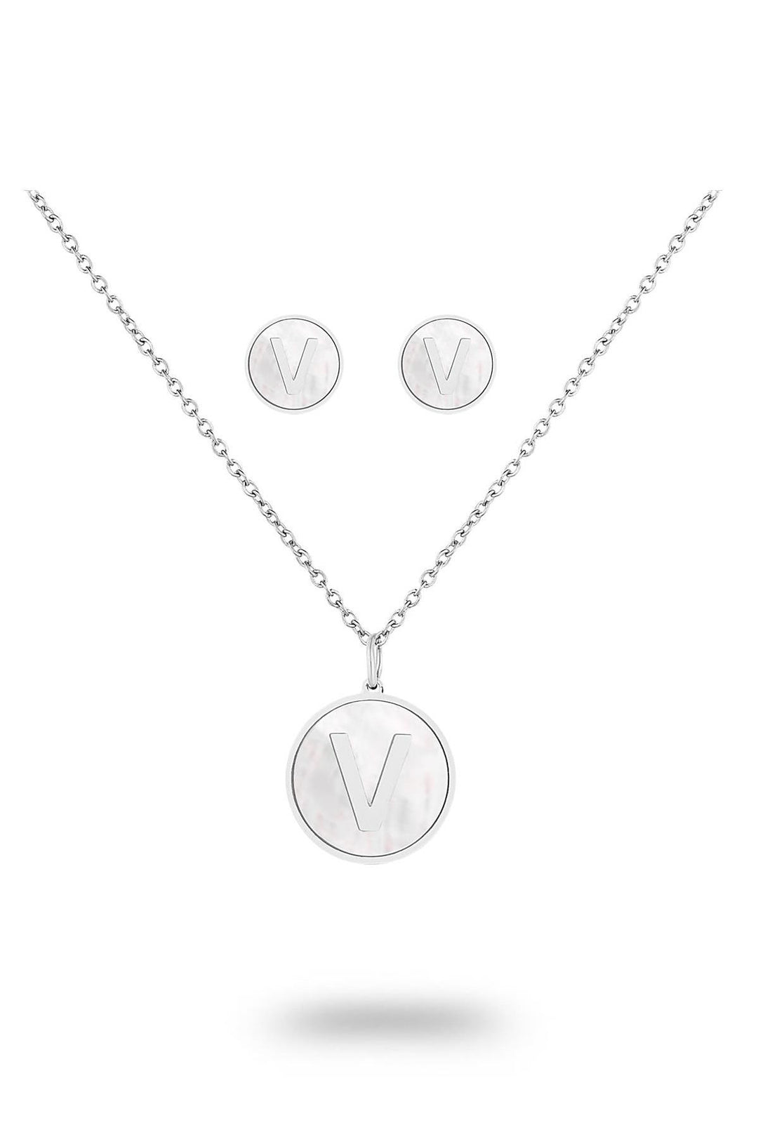 NVM TOPSHOP Time Women's Steel Necklace Earring Set TSJ4005151-VA - Sagunto