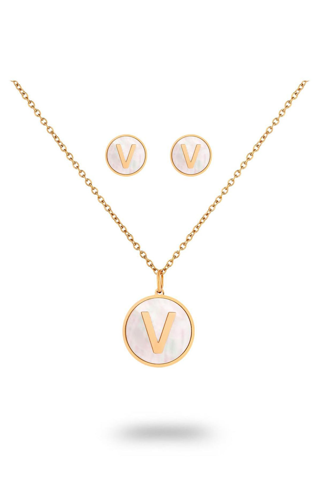 NVM TOPSHOP Time Women's Steel Necklace Earring Set TSJ4005151-VG - University