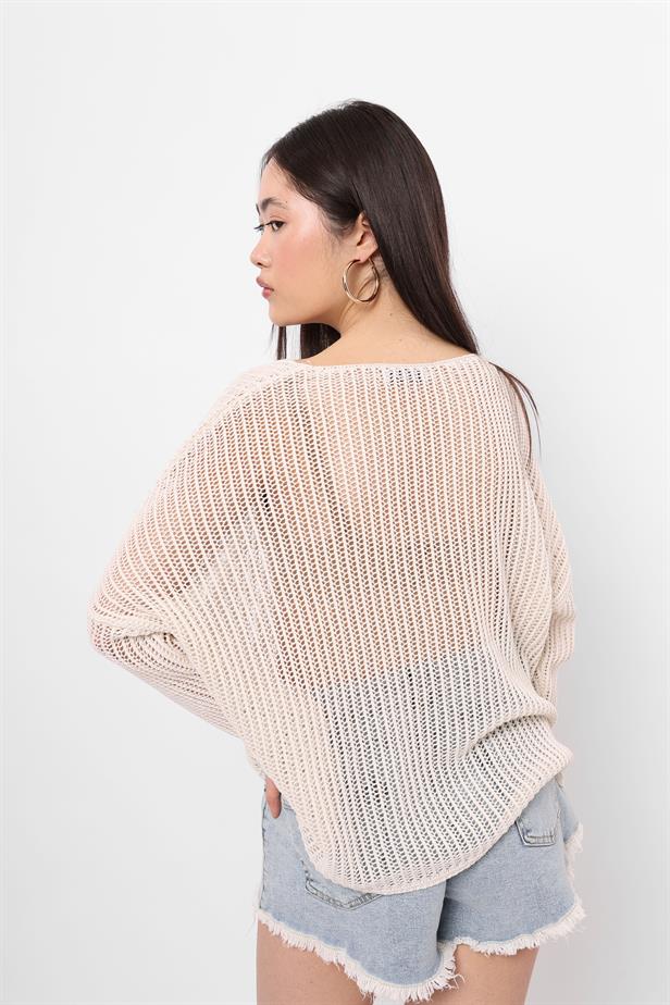 RYN Wholesale Loose Hole Blouse Ecru - Pokrov