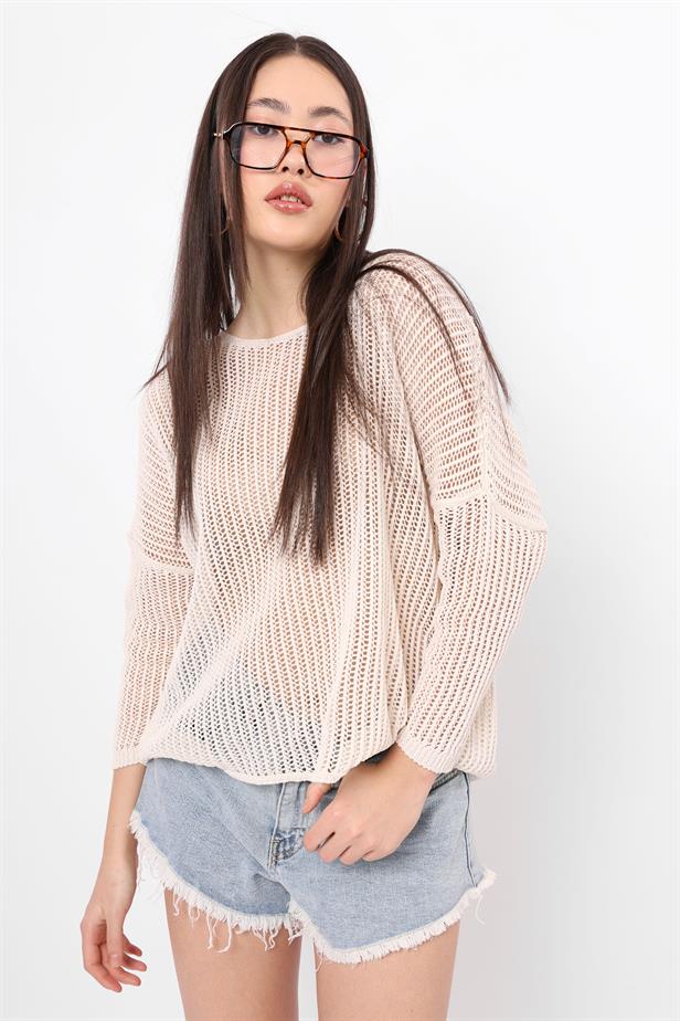 RYN Wholesale Loose Hole Blouse Ecru - Pokrov