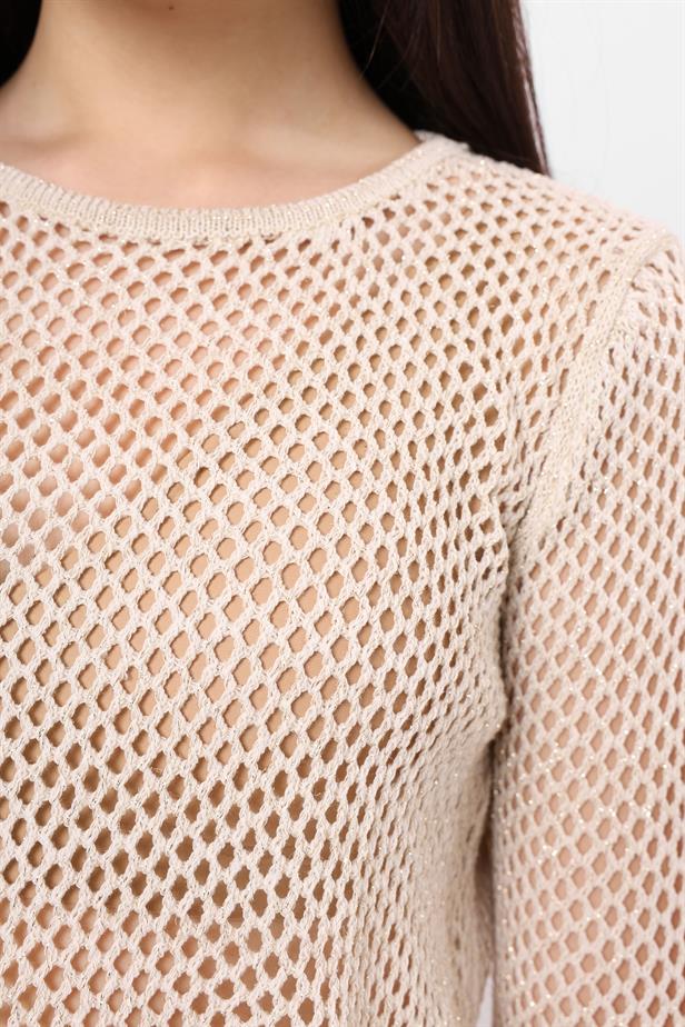 RYN Wholesale Crop Perforated Blouse Ecru - Moorpark