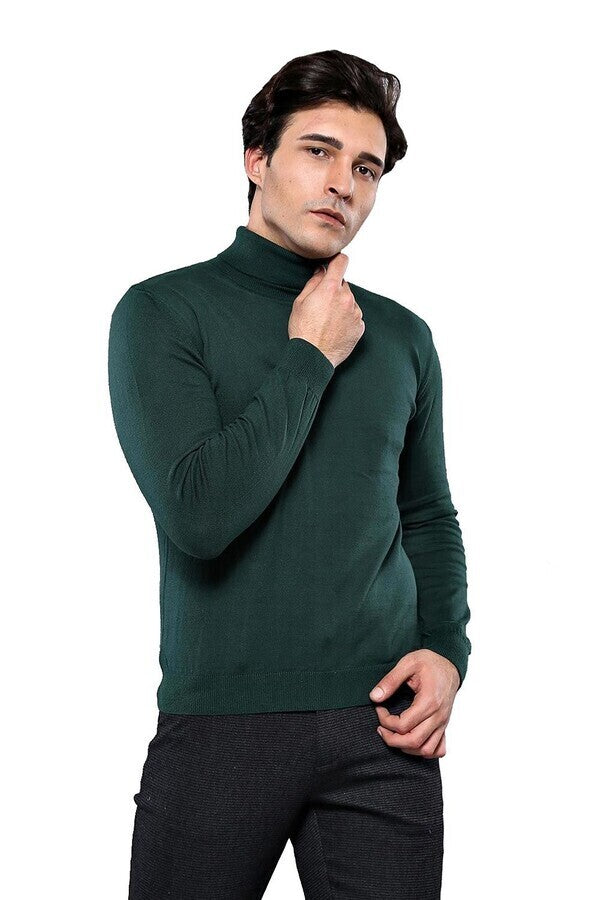 WSS Turtleneck Green Men Sweater  - Birmingham