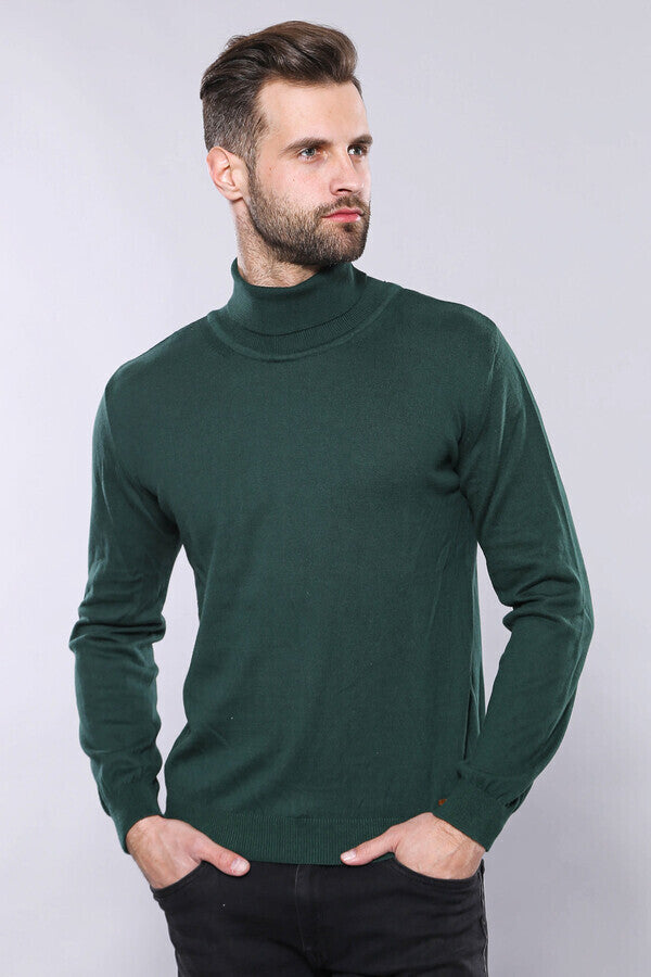 WSS Turtleneck Green Men Sweater  - Birmingham