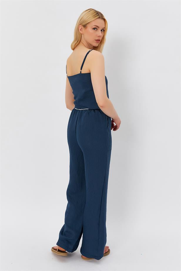 RYN Rope Strap Blouse - NAVY - Aliso Viejo