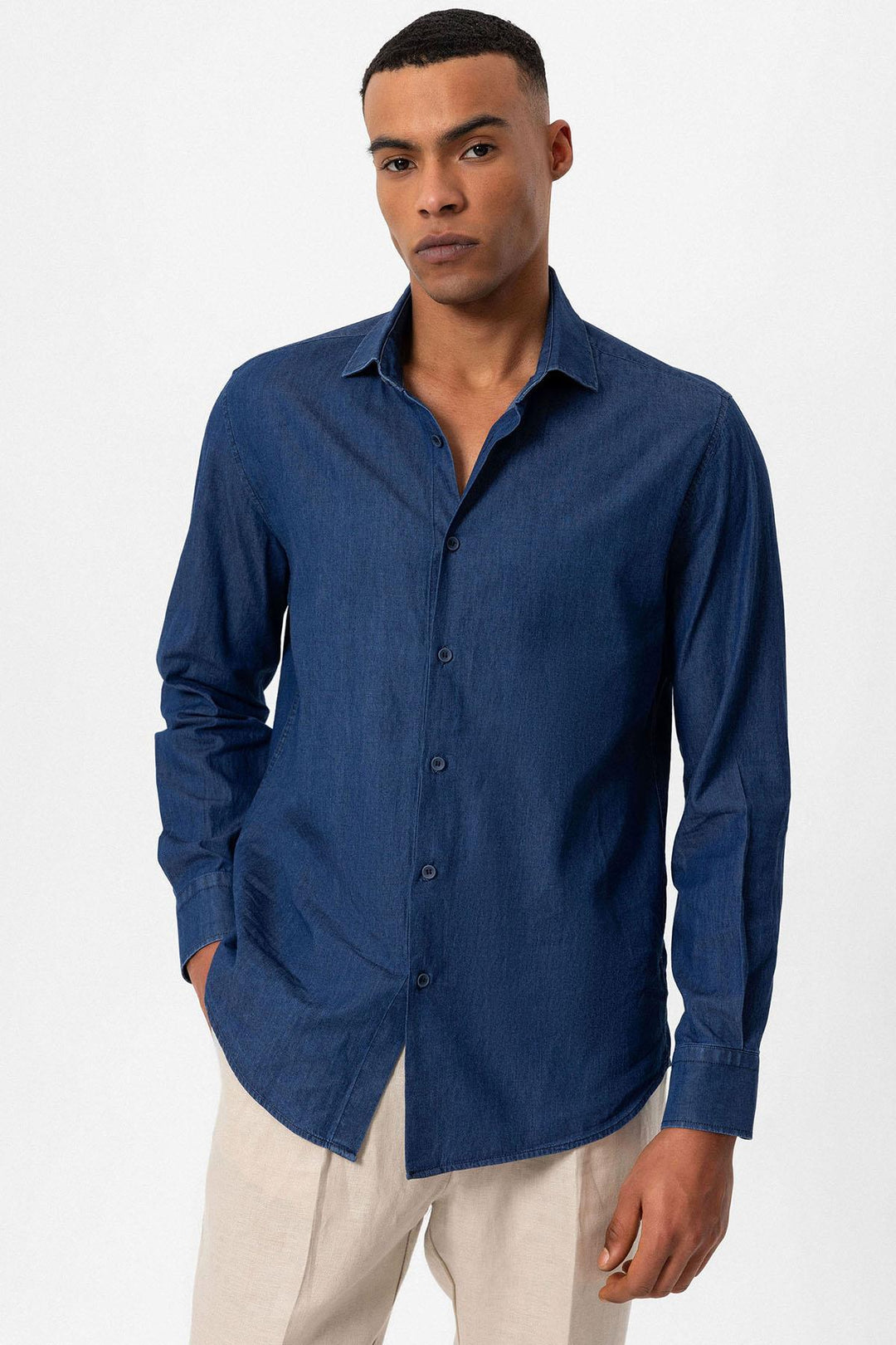 ANT Long Sleeve Men's Denim Shirt - Kilmarnock