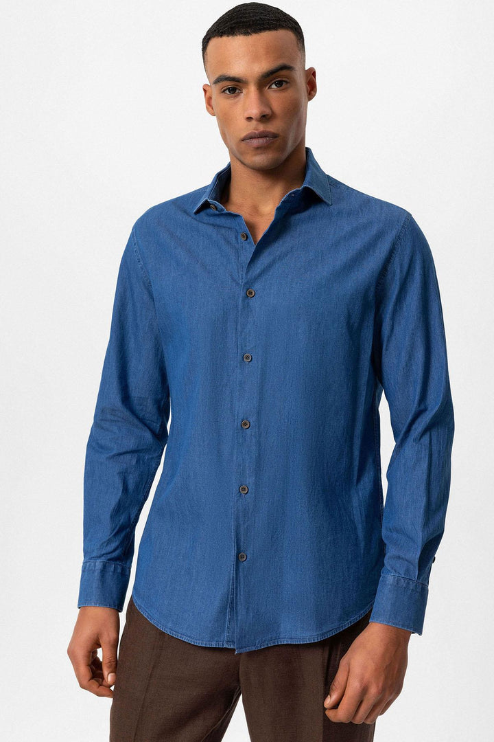 ANT Long Sleeve Men's Denim Shirt - Hardenberg