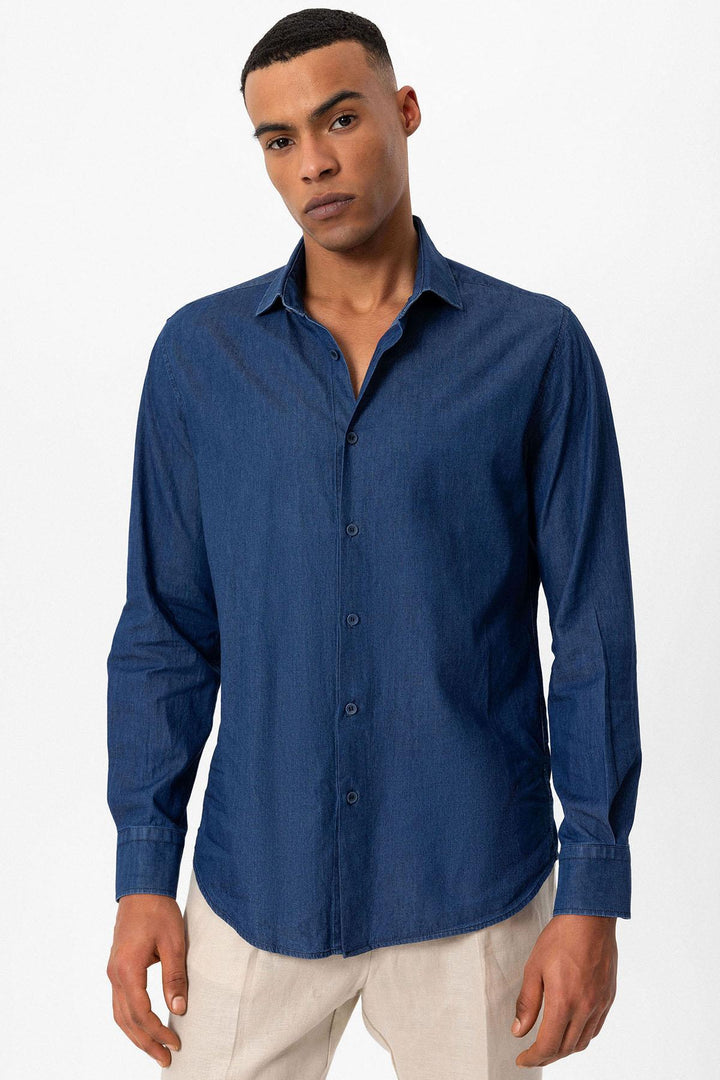 ANT Long Sleeve Men's Denim Shirt - Kilmarnock