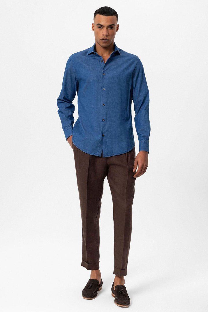 ANT Long Sleeve Men's Denim Shirt - Hardenberg