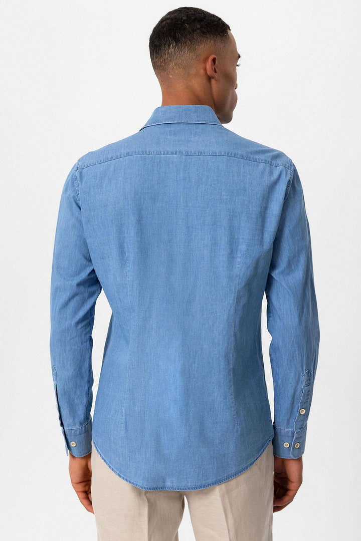 ANT Long Sleeve Men's Denim Shirt - Charlottetown
