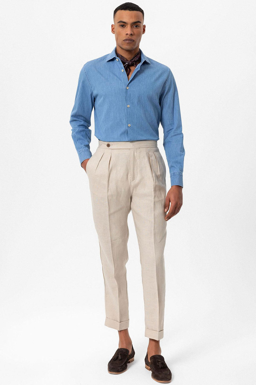 ANT Long Sleeve Men's Denim Shirt - Charlottetown