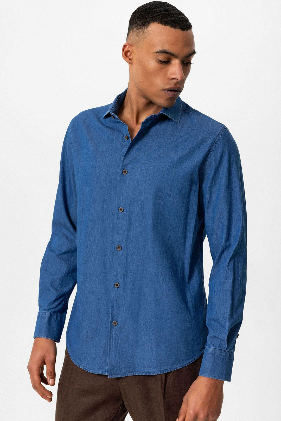 ANT Long Sleeve Men's Denim Shirt - Hardenberg