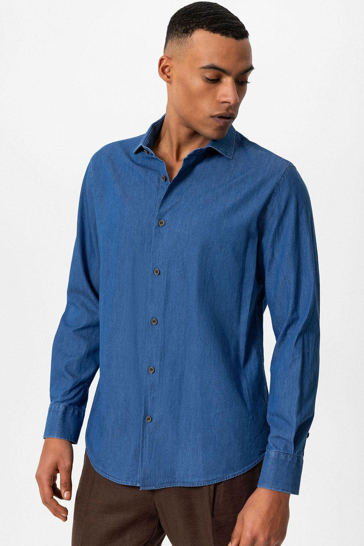 ANT Long Sleeve Men's Denim Shirt - Hardenberg