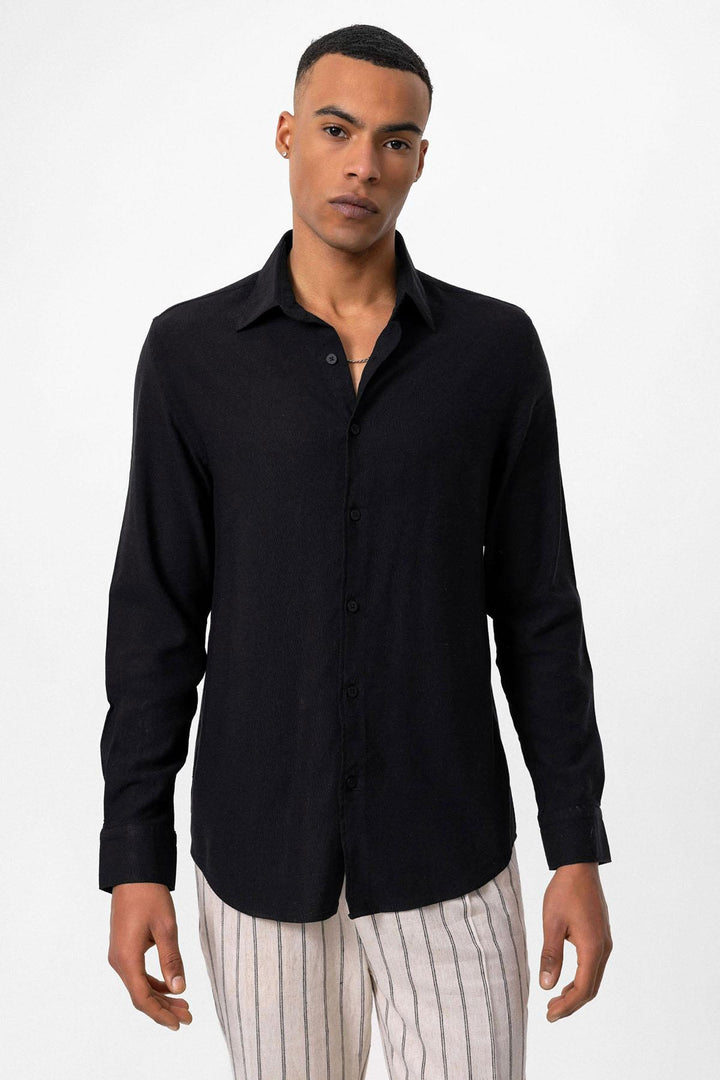 ANT Long Sleeve Linen Shirt - Columbia