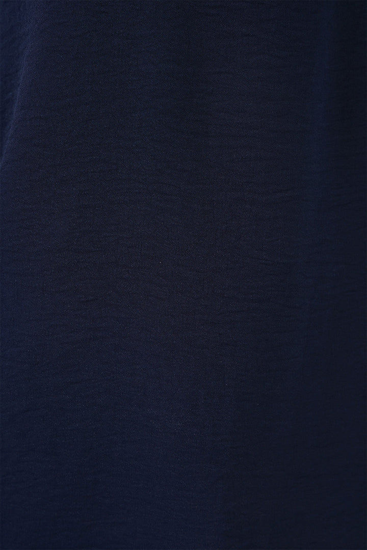 BGD Women V Neck Sleeveless Blouse 950 - Navy Blue - Pristina