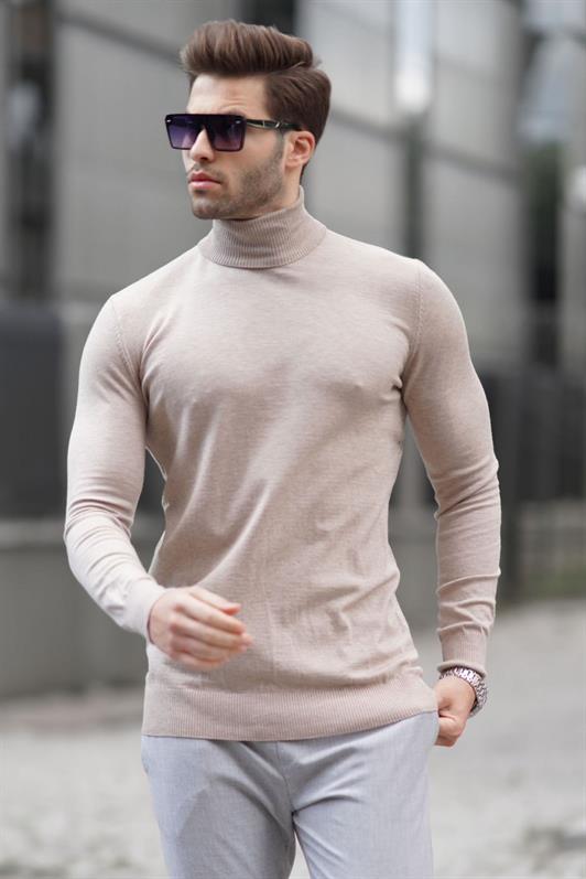 MDX Mink Fisherman Collar Men's Knit Sweater 6809 - Lansing