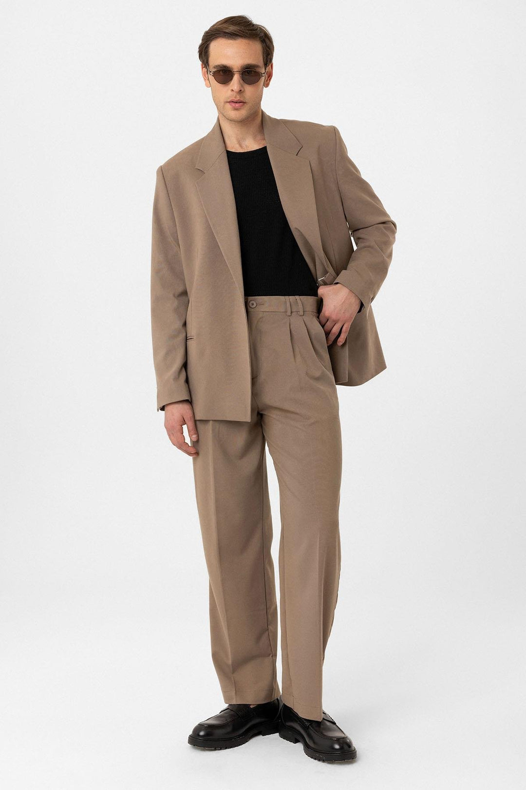 ANT Antioch Mink Double Pleated Baggy Fit Men's Pants - San Germán