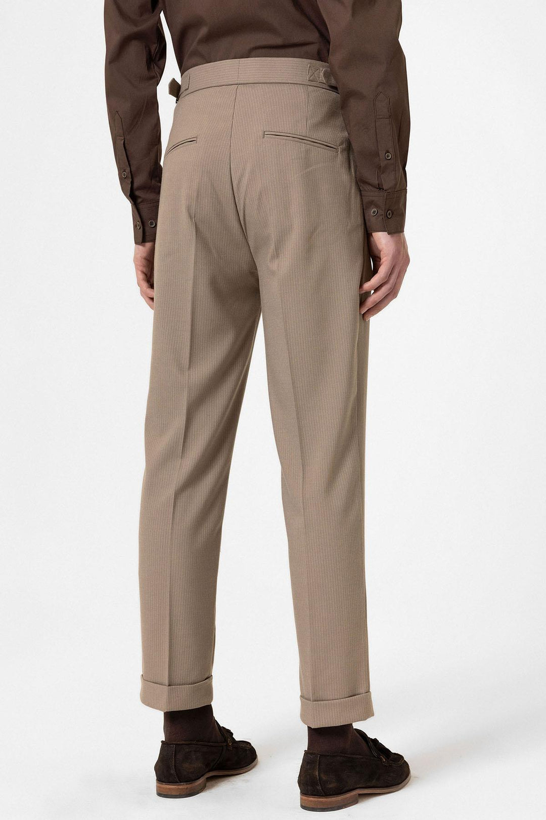 ANT Antioch Mink High Waist Striped Wide Leg Men's Trousers - Noisy-le-Grand