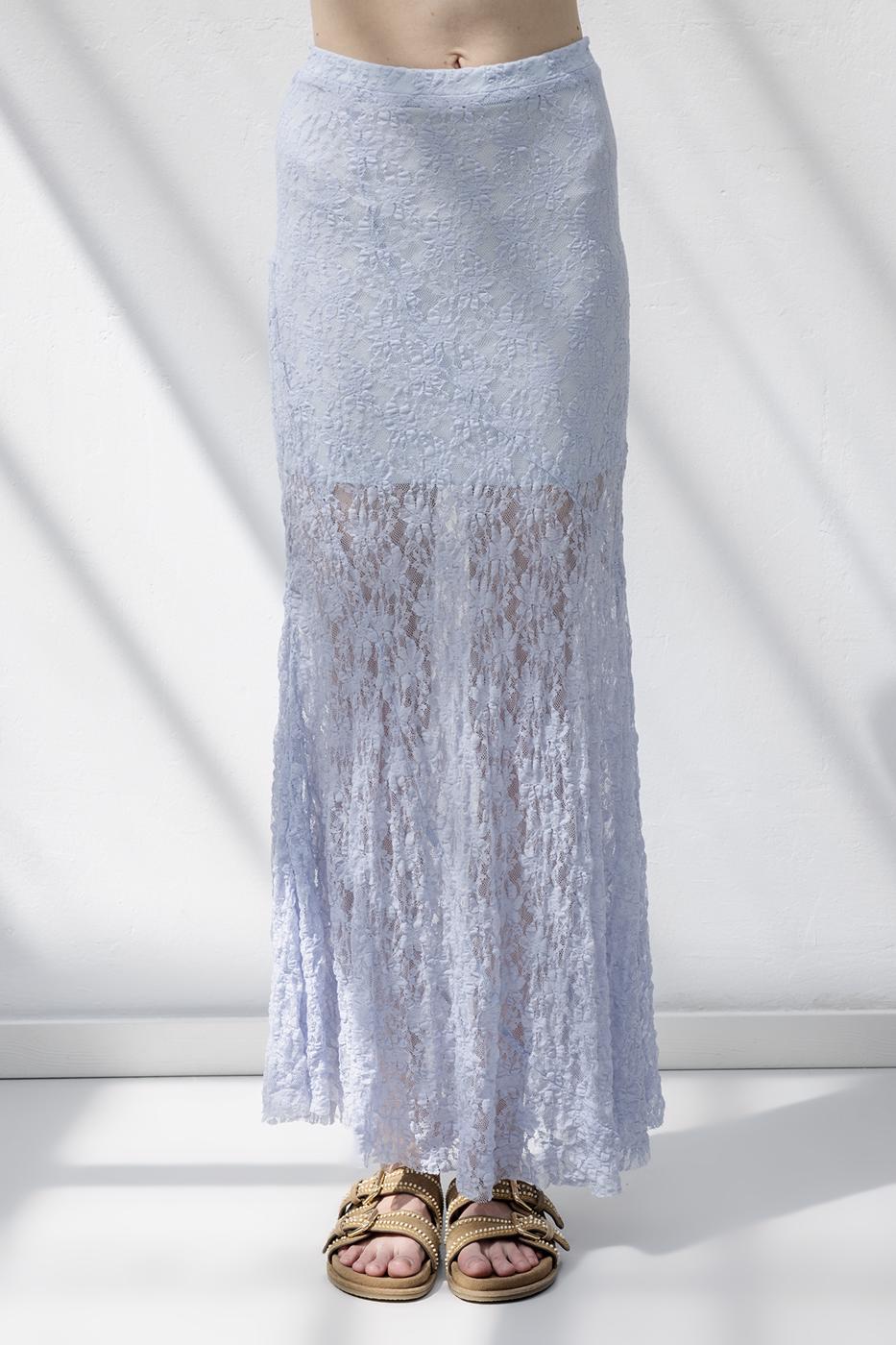 BSL Women Flounced Lace Midi Skirt - Pearland