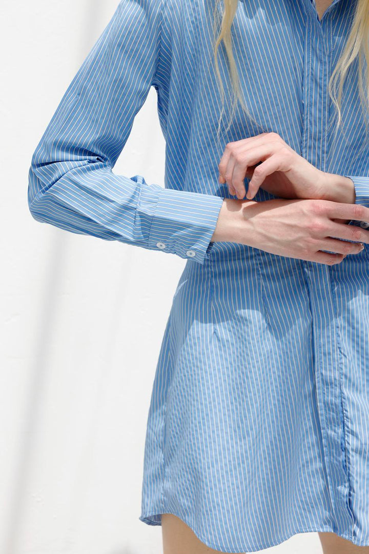 BSL Women Shirt Dress with Flounce Skirt Detail - Graz