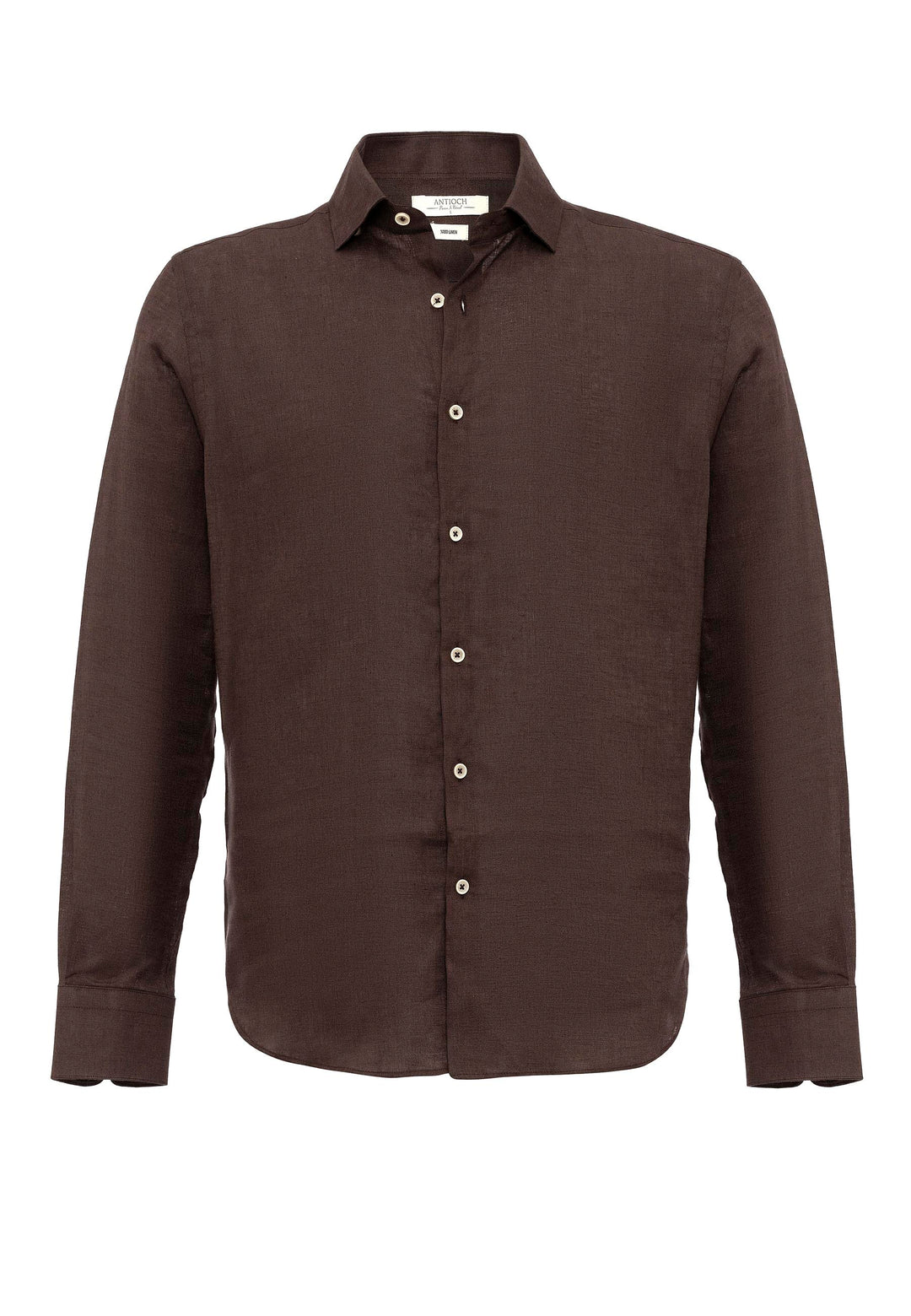 ANT Collar Button Detailed 100% Linen Men's Shirt - Ocoyoacac