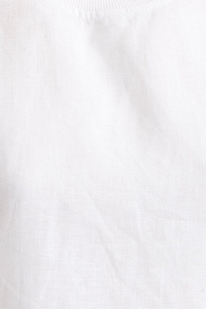 BSL Women Side Tie Crop Linen Blouse - Ciudad Santa Catarina