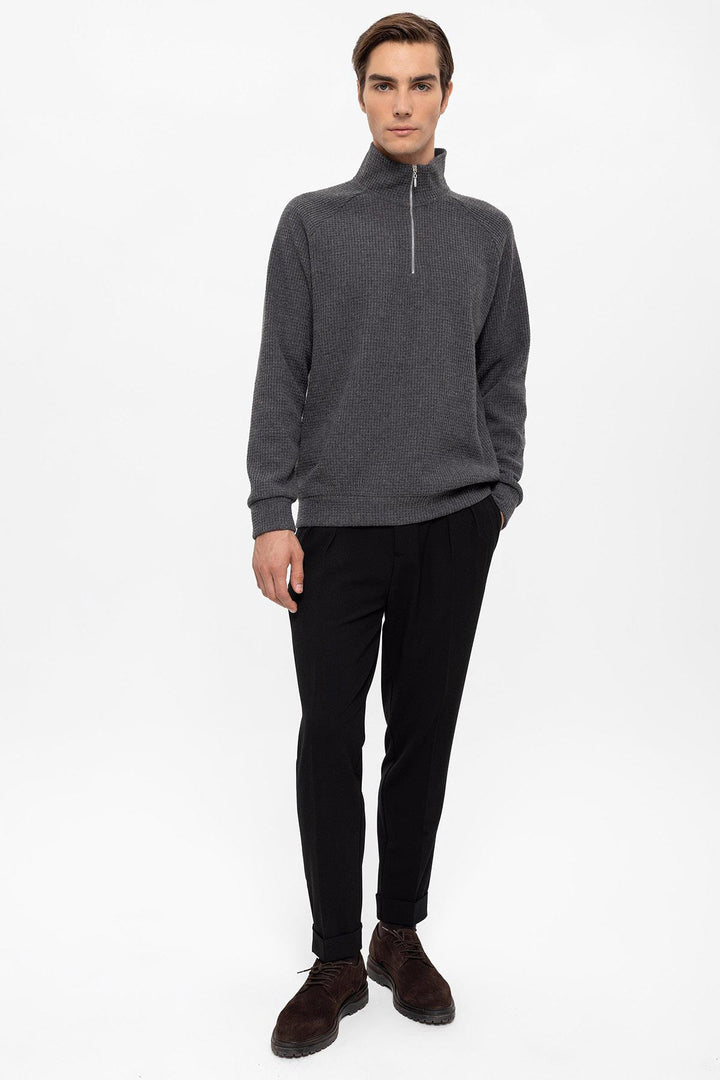 ANT Half Zipper High Collar Men's Sweater - Tamuín