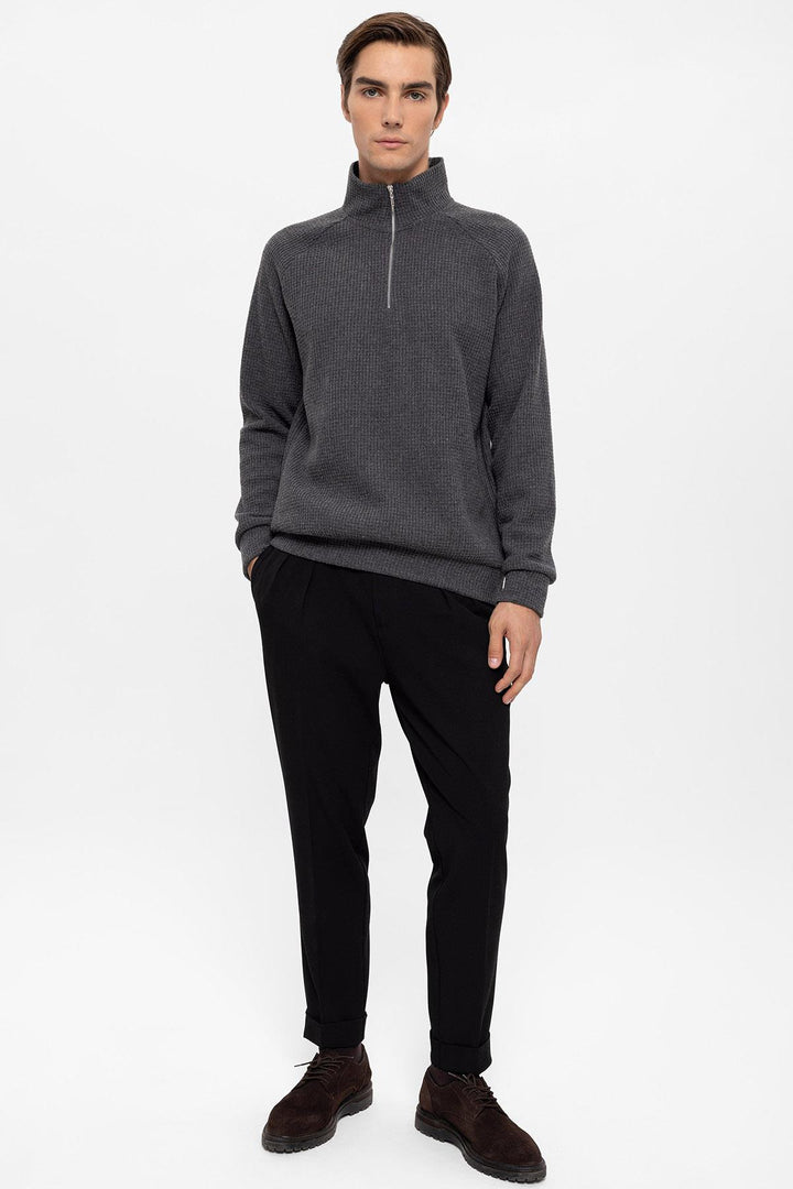 ANT Half Zipper High Collar Men's Sweater - Tamuín