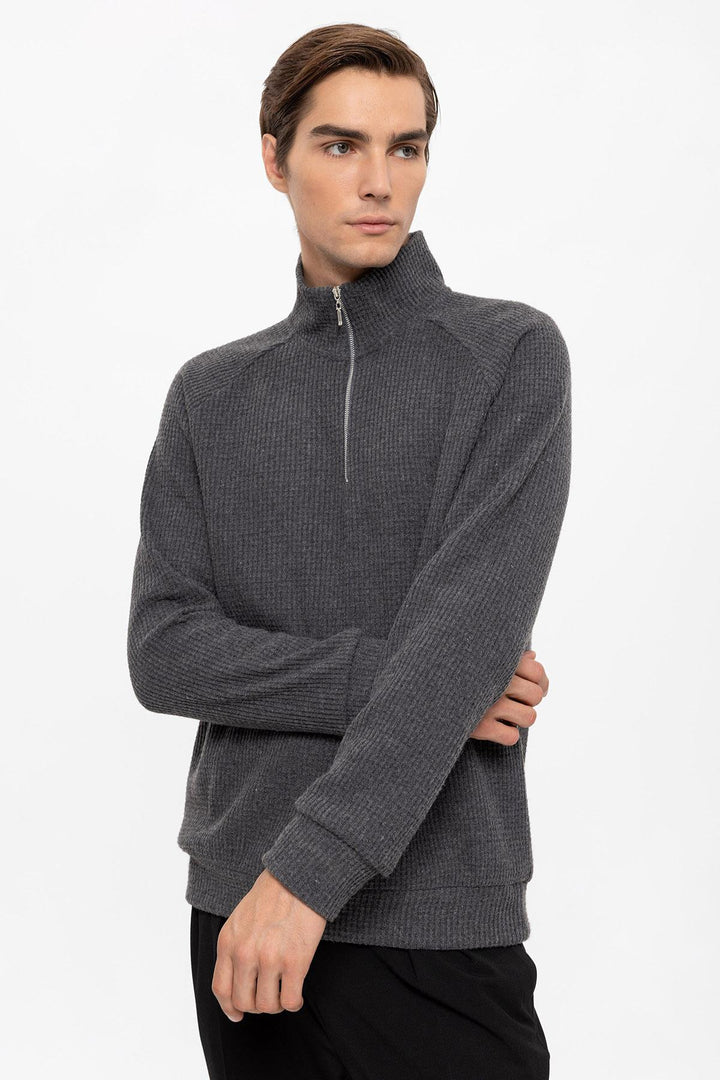 ANT Half Zipper High Collar Men's Sweater - Tamuín