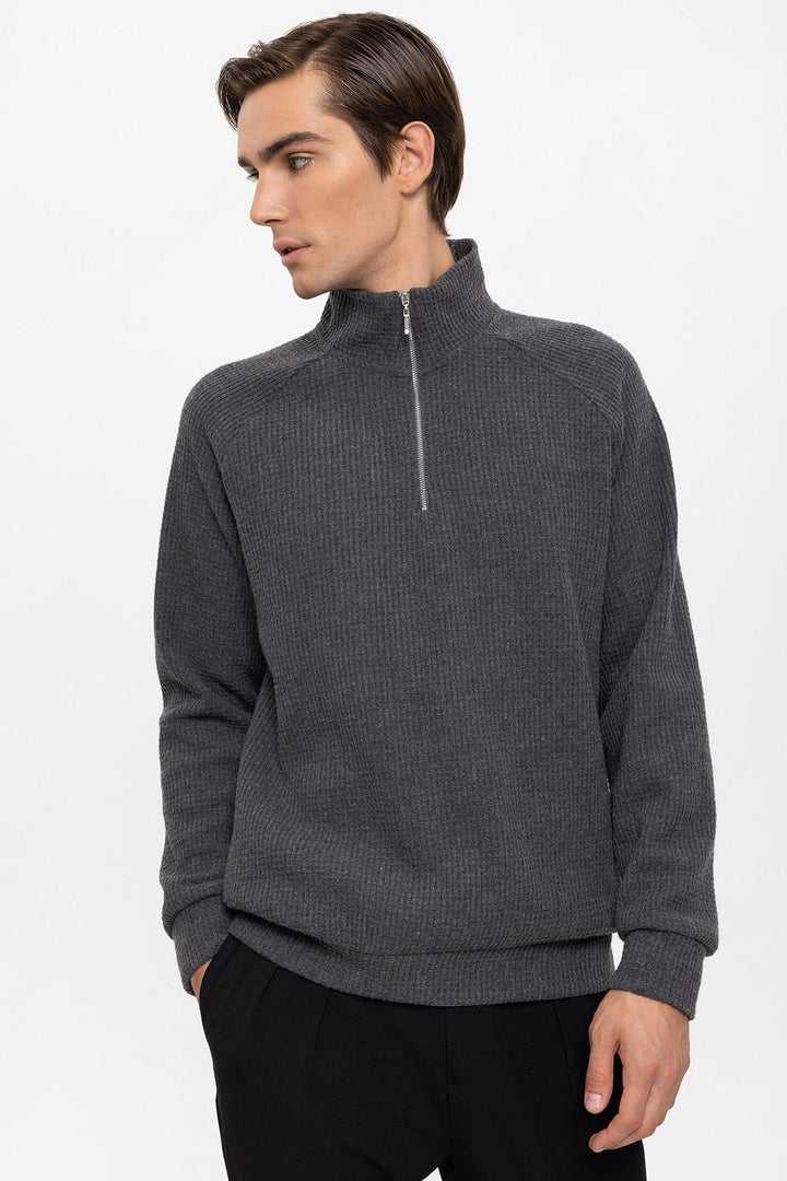 ANT Half Zipper High Collar Men's Sweater - Tamuín