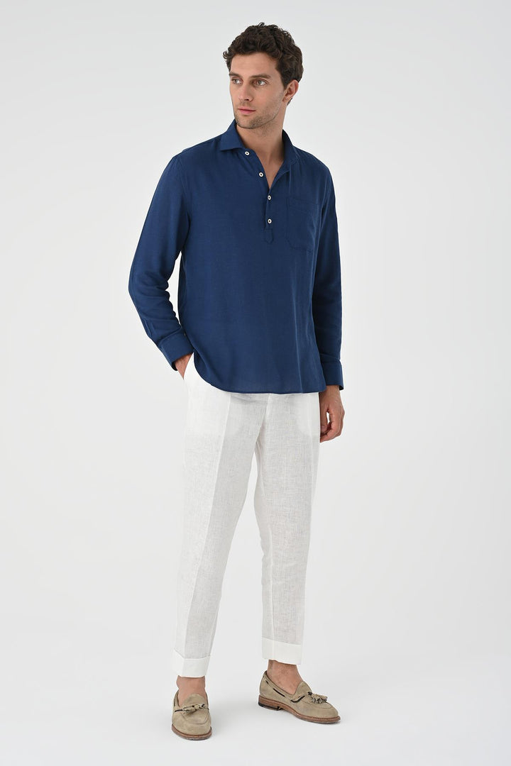 ANT Half Pat Button Closure Long Sleeve Men's Shirt - The Acreage