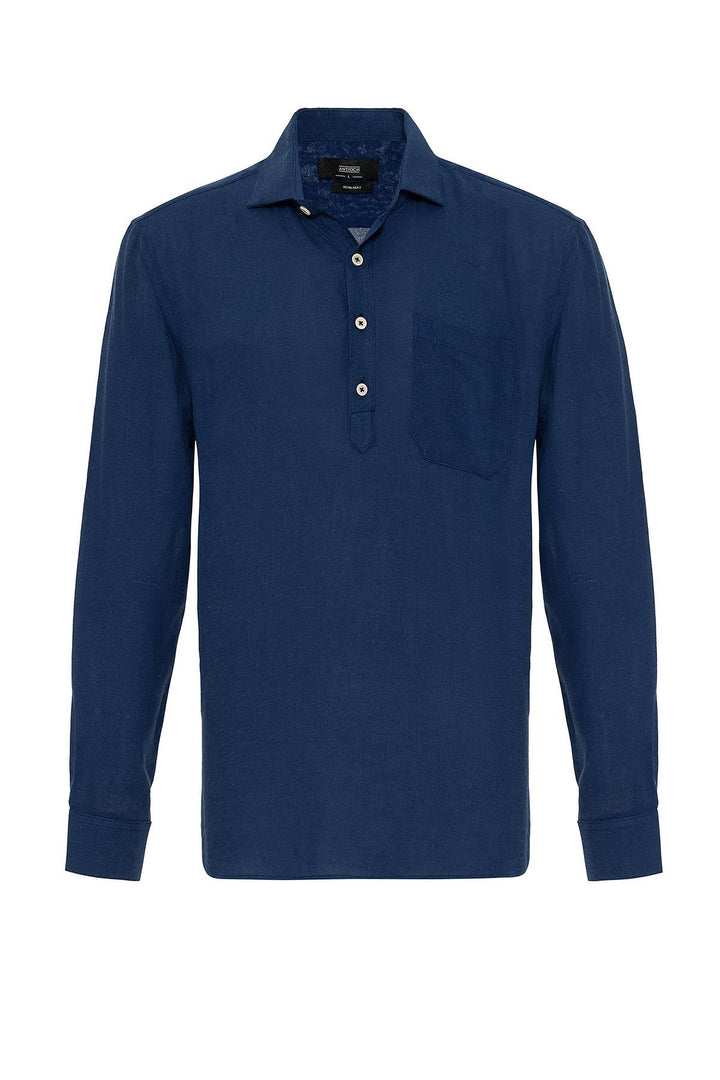 ANT Half Pat Button Closure Long Sleeve Men's Shirt - The Acreage