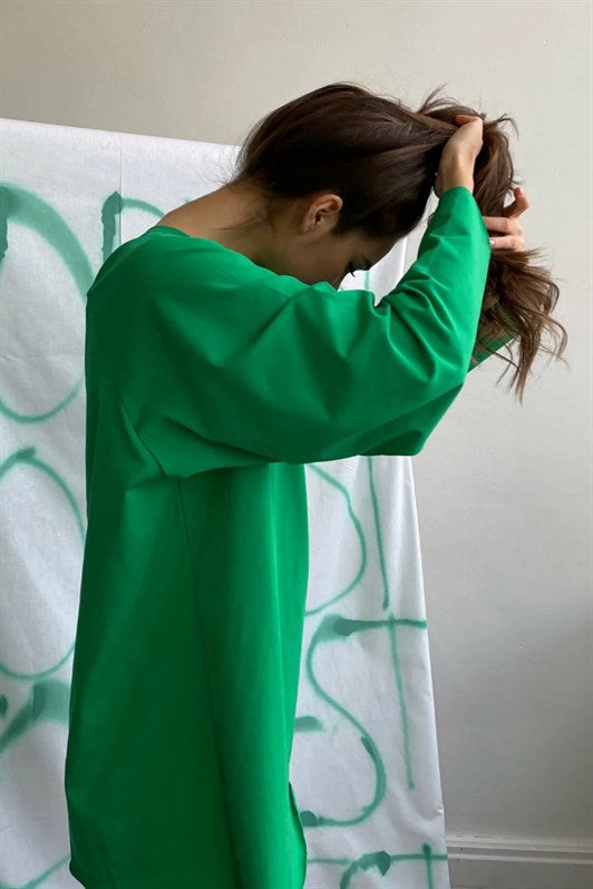 MDX Green Basic Bicycle Neck Women's Sweatshirt MG1676 - Bishops Stortford