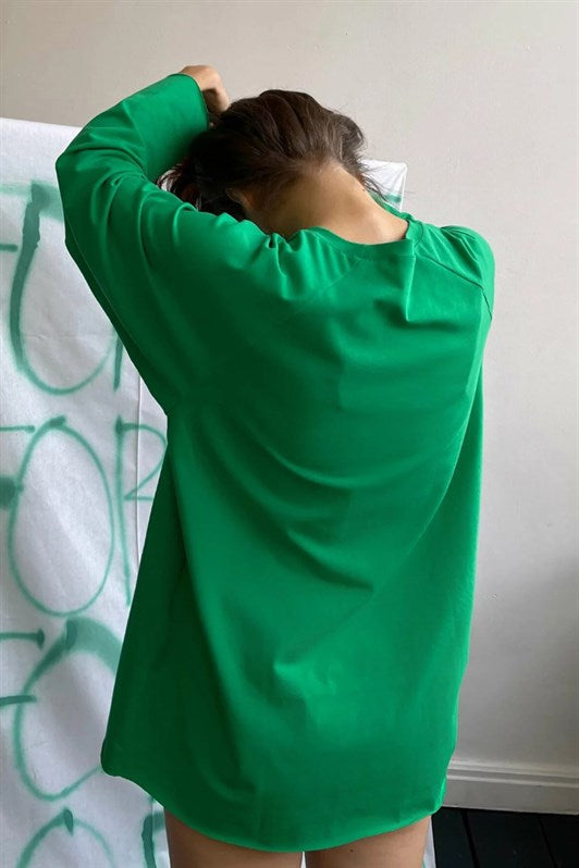 MDX Green Basic Bicycle Neck Women's Sweatshirt MG1676 - Bishops Stortford