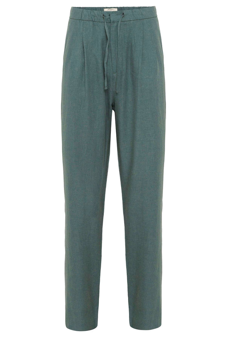 ANT Men's Linen Blend Baggy Pants with Waist Ties - Teaneck