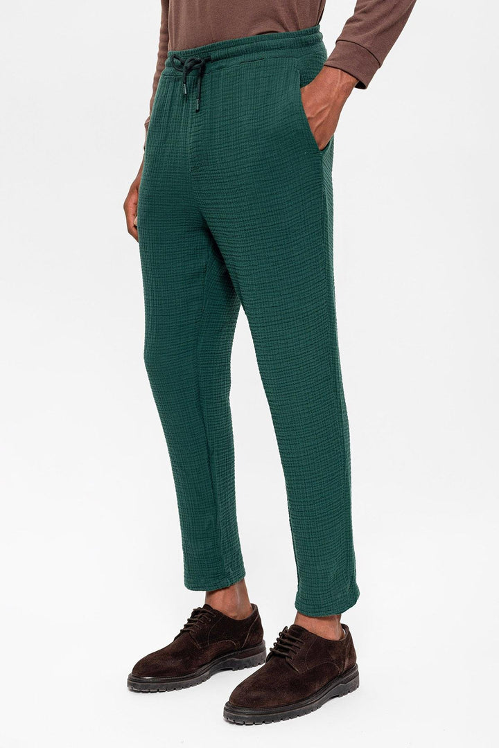 ANT Antioch Green Waist Drawstring High Waist Muslin Fabric Men's Pants - San Clemente