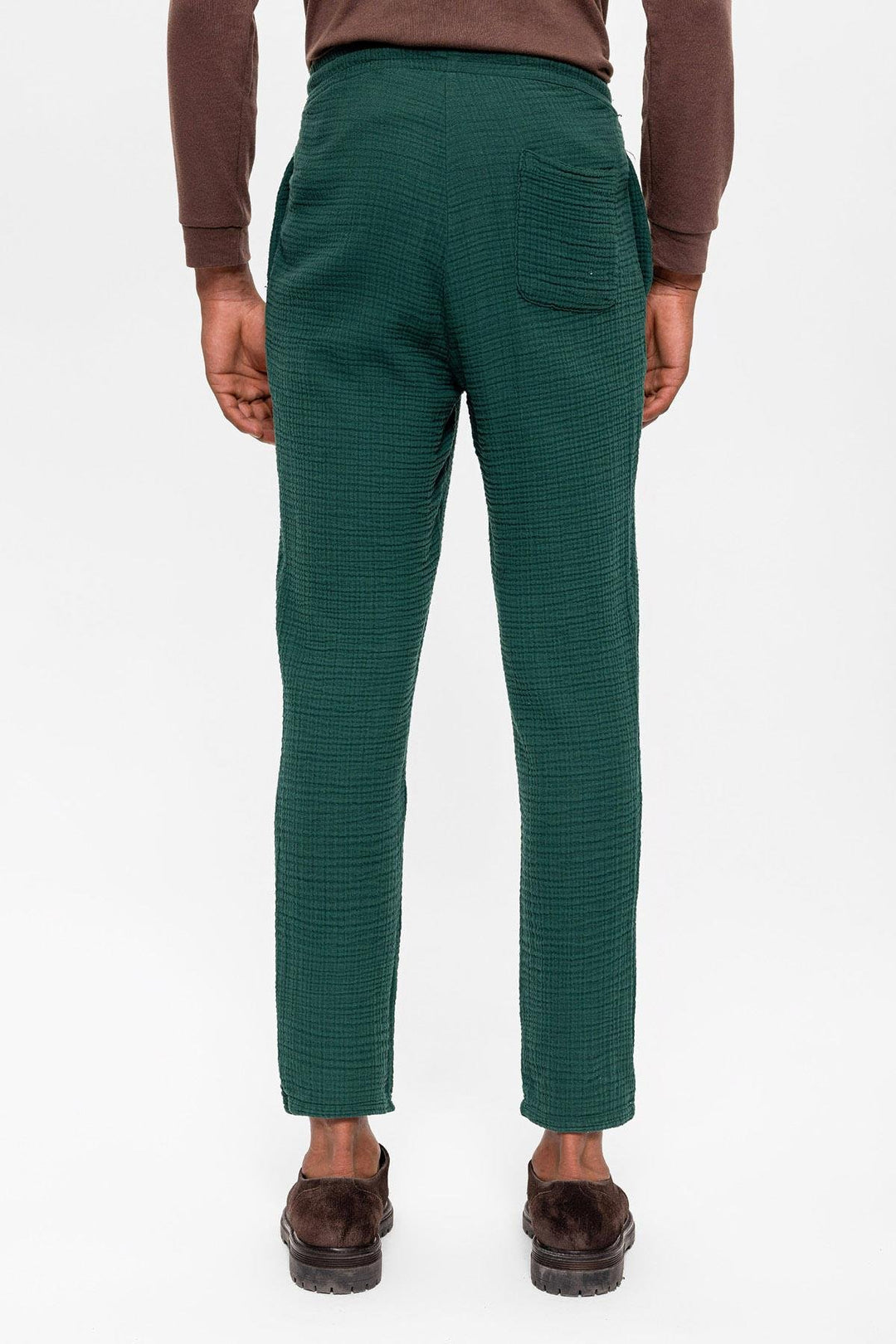 ANT Antioch Green Waist Drawstring High Waist Muslin Fabric Men's Pants - San Clemente