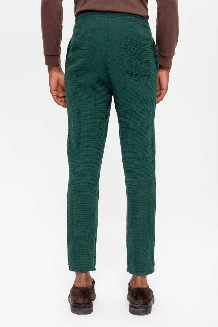 ANT Antioch Green Waist Drawstring High Waist Muslin Fabric Men's Pants - San Clemente