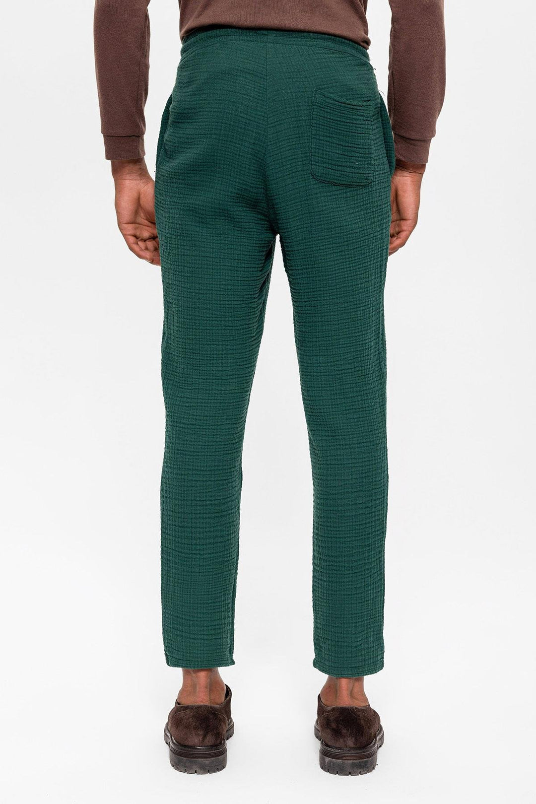 ANT Antioch Green Waist Drawstring High Waist Muslin Fabric Men's Pants - San Clemente