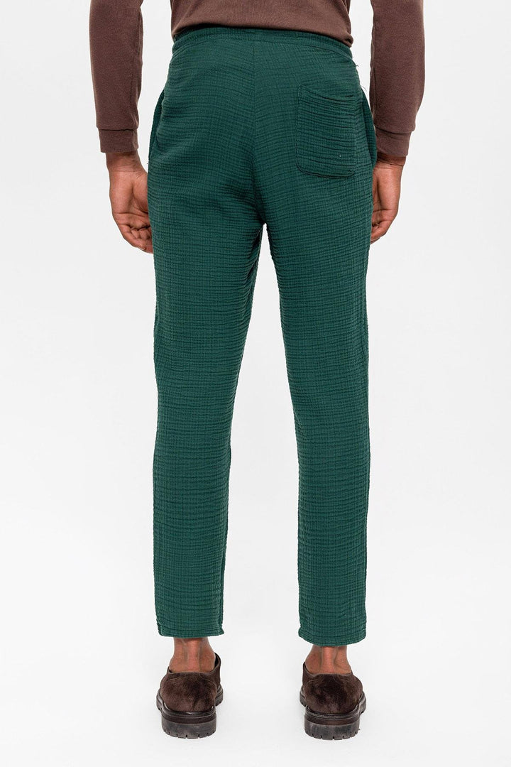 ANT Antioch Green Waist Drawstring High Waist Muslin Fabric Men's Pants - San Clemente