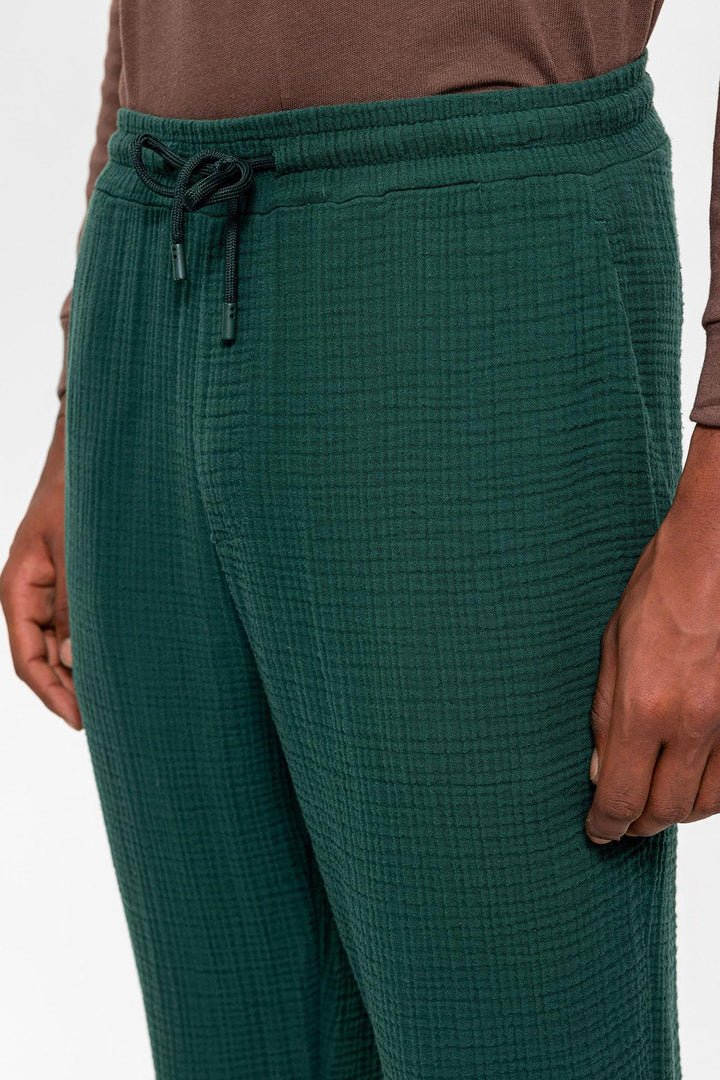ANT Antioch Green Waist Drawstring High Waist Muslin Fabric Men's Pants - San Clemente