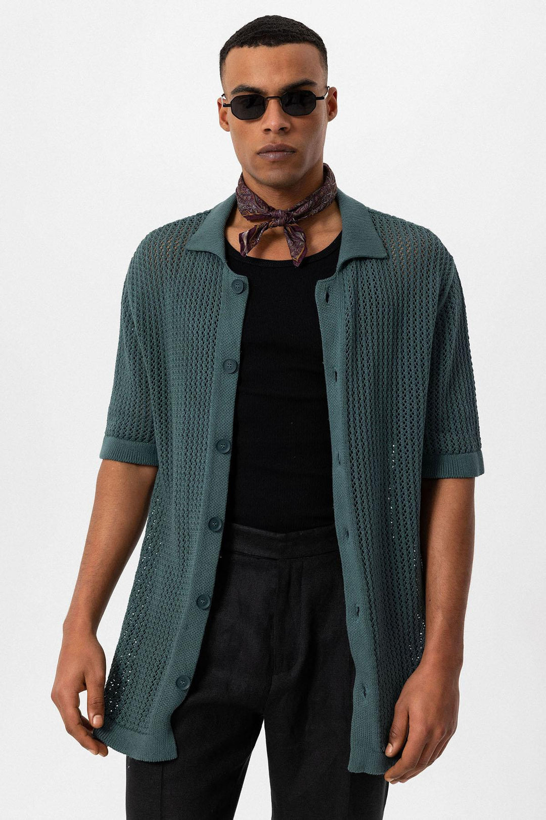 ANT Short Sleeve Openwork Men's Shirt - Slidell
