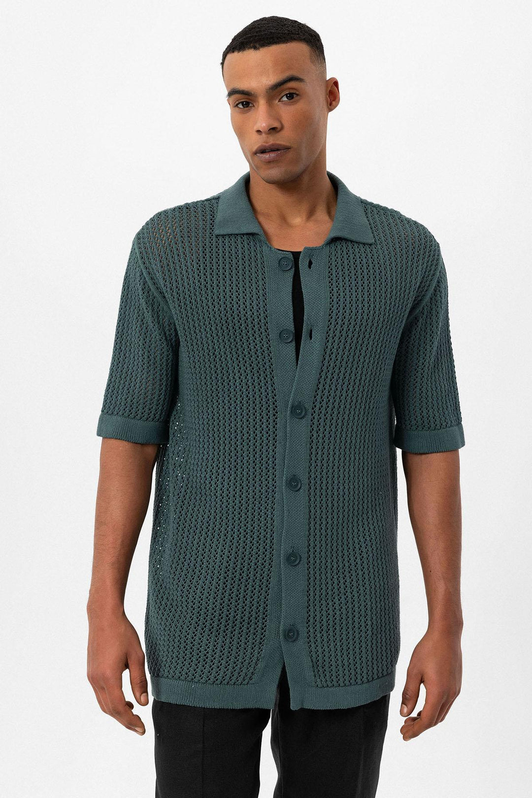 ANT Short Sleeve Openwork Men's Shirt - Slidell