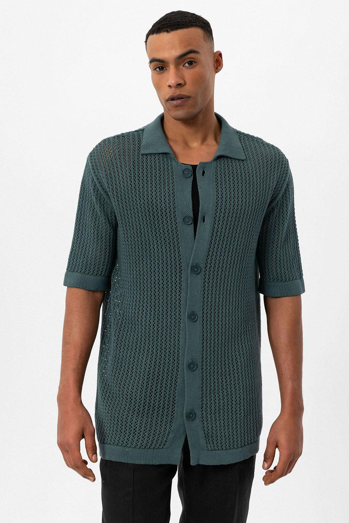 ANT Short Sleeve Openwork Men's Shirt - Slidell