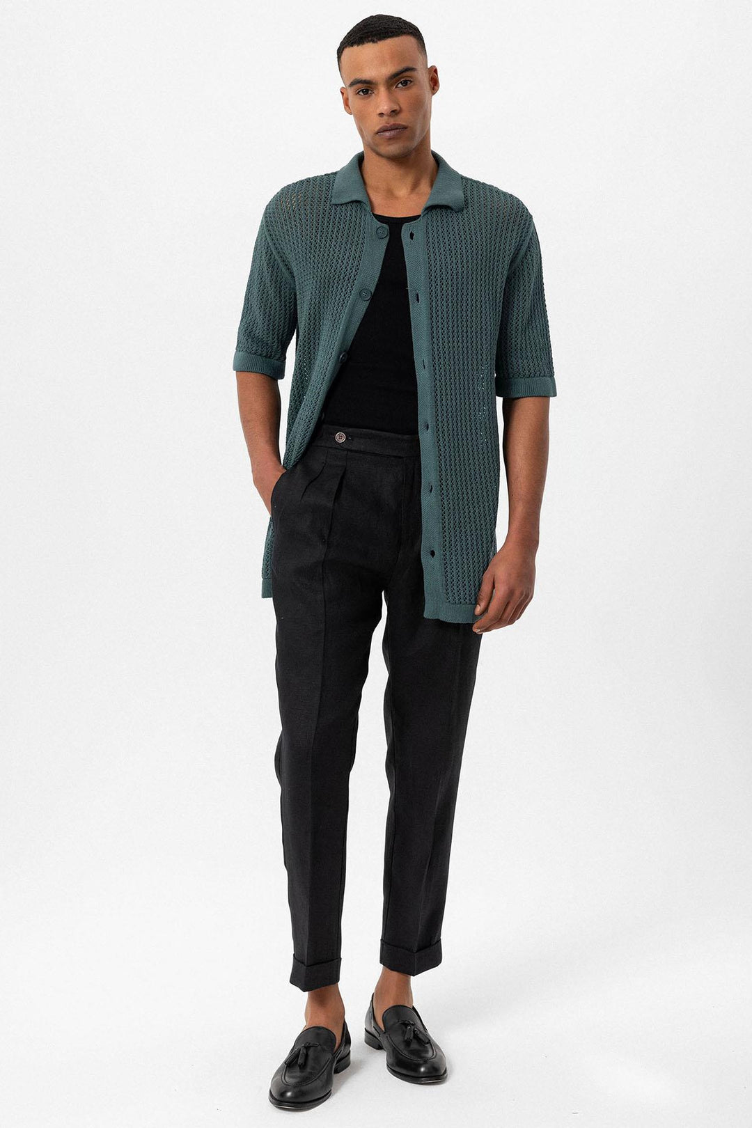 ANT Short Sleeve Openwork Men's Shirt - Slidell