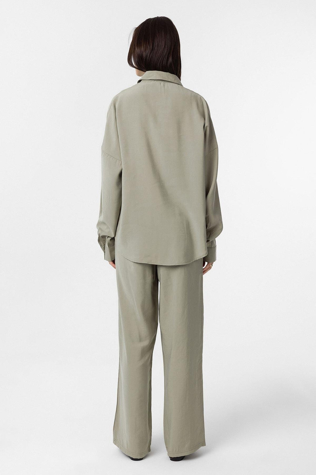 ANT Antioch Green Modal Women's Shirt Pants Suit - El Puerto de Santa María