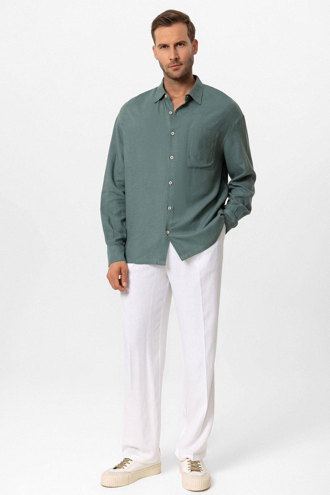 ANT Oversized Long Sleeve Men's Shirt - Catalina Foothills