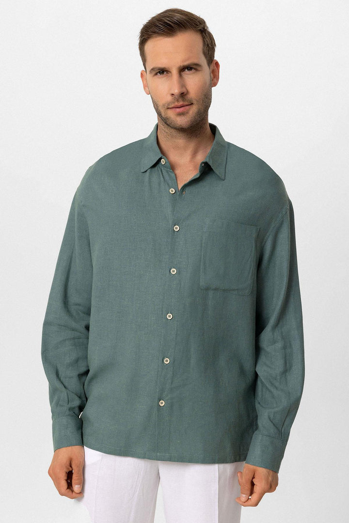 ANT Oversized Long Sleeve Men's Shirt - Catalina Foothills